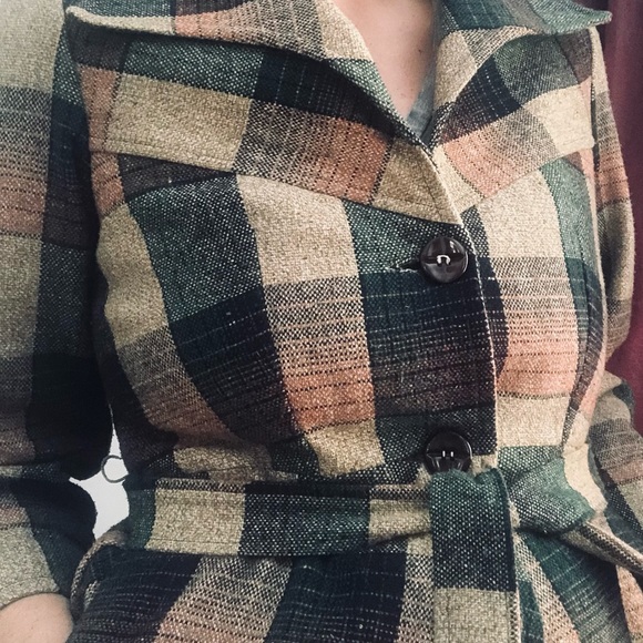 Vintage plaid coat - Picture 2 of 12